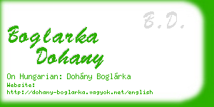 boglarka dohany business card